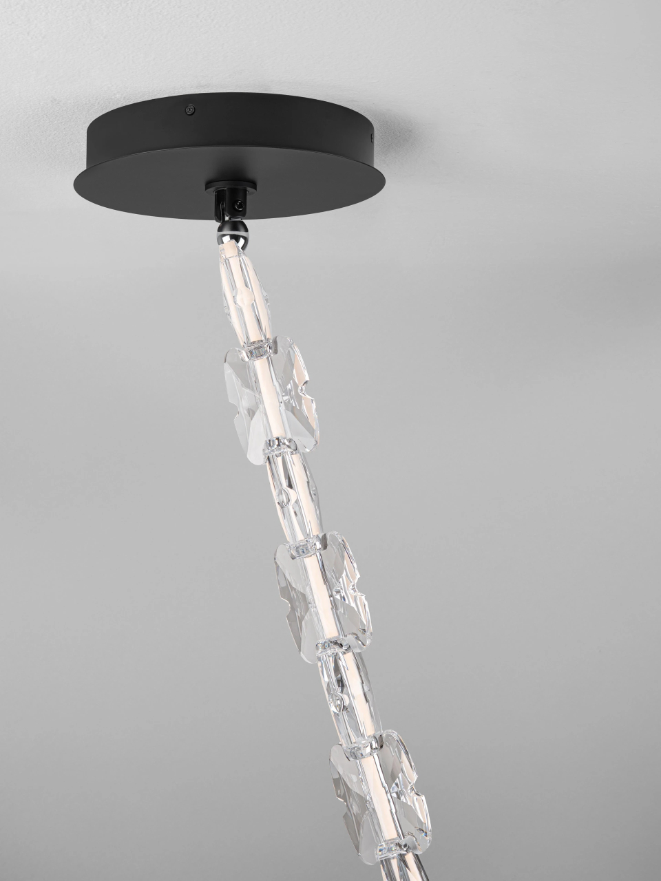 ALUME 1 black& chrome - suspensie moderna LED - linie [6]