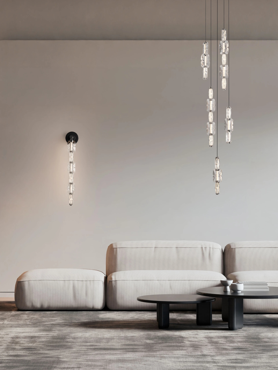 ALUME 1 black& chrome - suspensie moderna LED -LL [8]