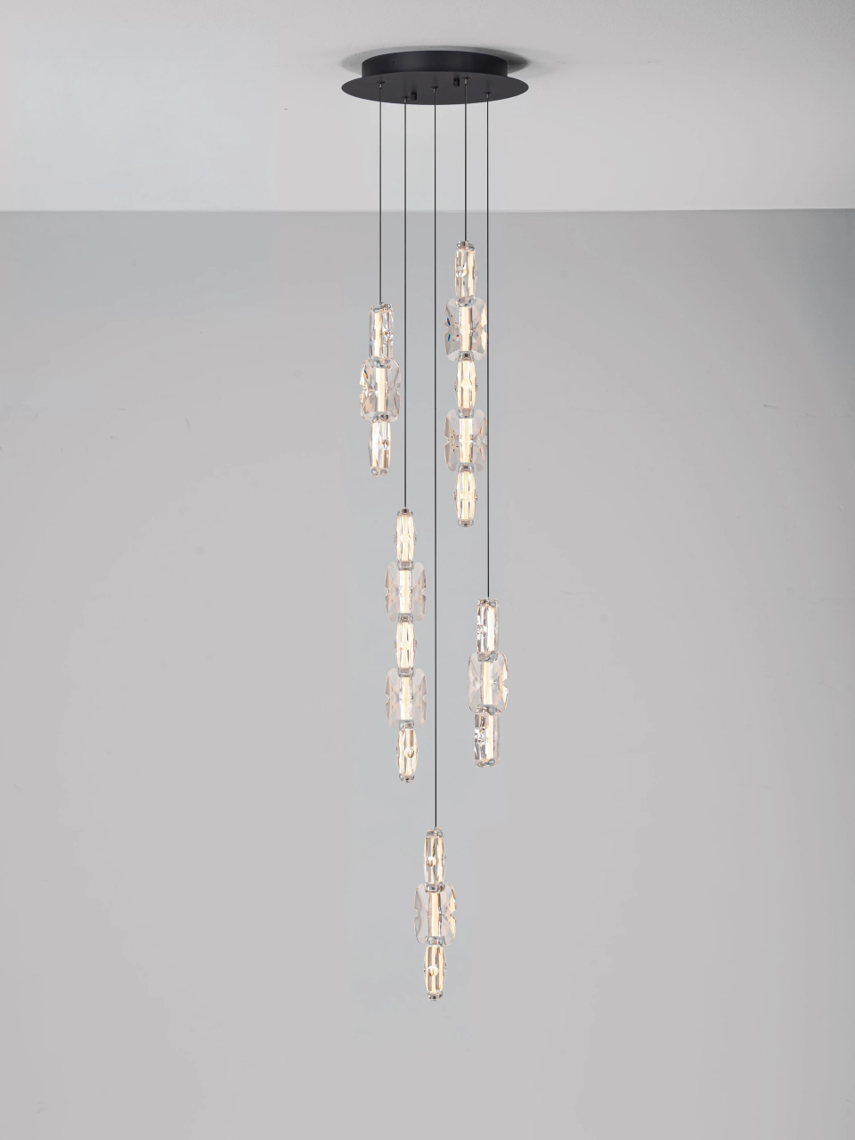 ALUME 1 black& chrome - suspensie moderna LED -LL [4]