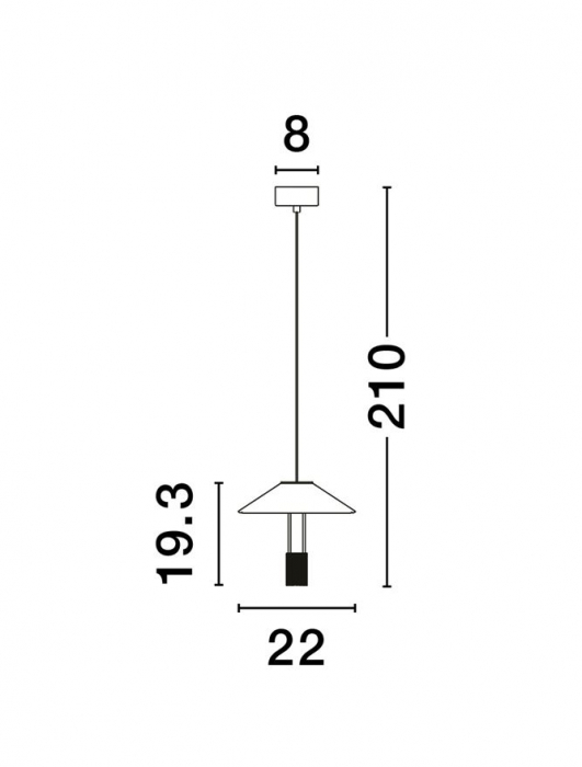 Anafi Sp1 D - suspensie moderna LED - corpuri de iluminat Nova Luce [4]