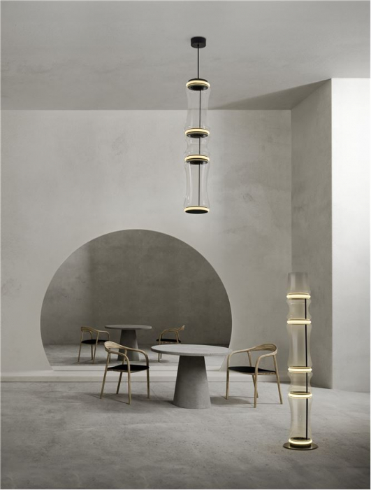 Lampadara ANAPNOE 5L - modern glass - LED Dimmabil [4]