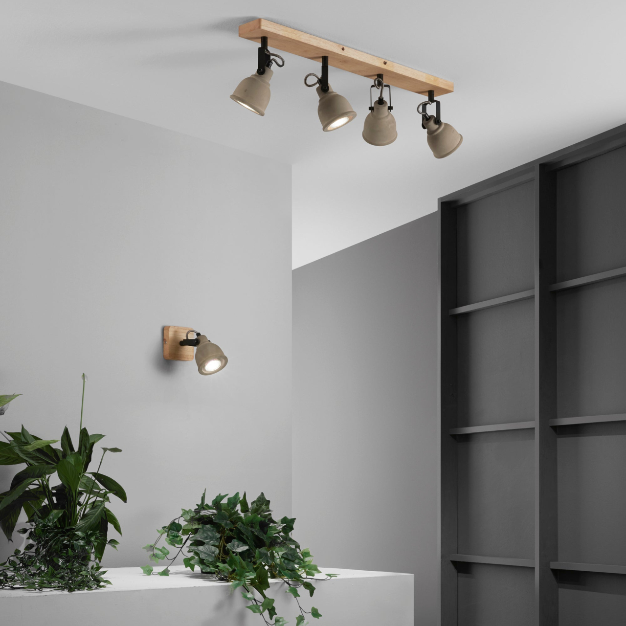 APPLIQUE KISA GRIGIA/LEGNO 1XGU10 10X15,9X19,9CM [2]