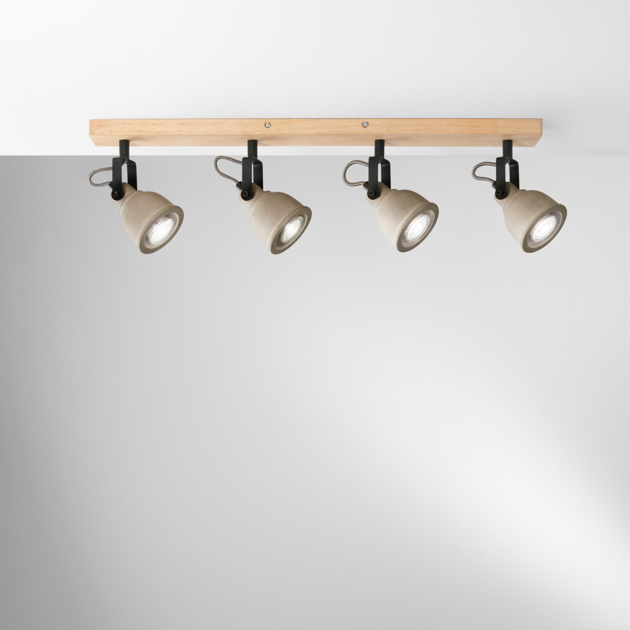 APPLIQUE KISA GRIGIA/LEGNO 4XGU10 70X8X15,9CM [2]