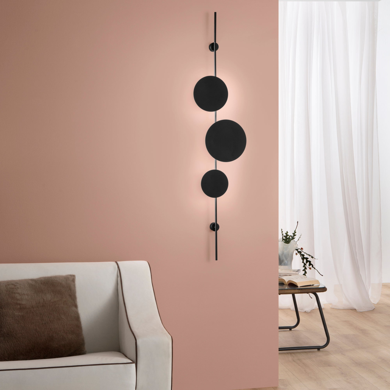 APPLIQUE LED IDOL NERA 33W 3720LM CCT 30,5X9X140CM [2]