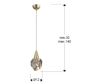 Suspensie moderna Aquaria 157025 - finisaj auriu matt - Schuller [2]
