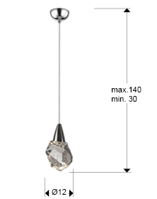 Suspensie moderna Aquaria 157018 - finisaj crom - Schuller [4]