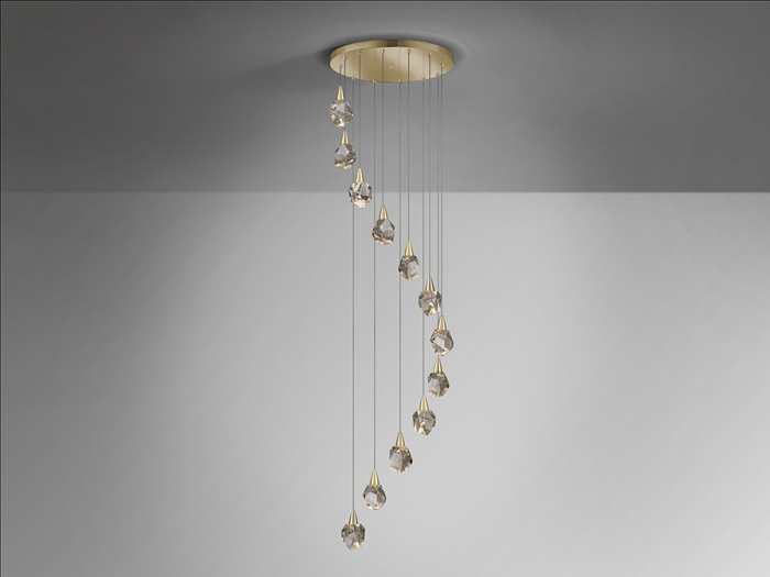 Suspensie moderna Aquaria 12L 157322 - finisaj matt gold - Schuller [2]