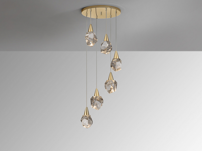 Suspensie moderna Aquaria 6L 157261 - finisaj matt gold - Schuller [5]
