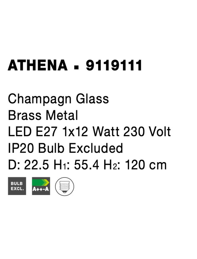 ATHENA suspensie SP1 - 9119111 - Champagn Glass Brass Metal [6]