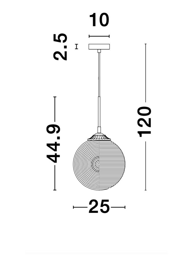 ATHENA suspensie SP1 - 9191212 - Opal Glass Brass Metal [8]