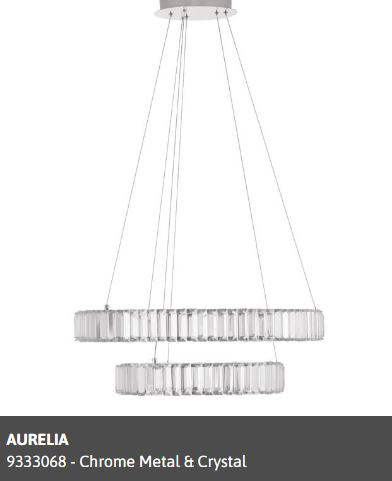 Suspensie moderna Aurelia diam 60 + 40 cm - CROM 9333068 - Nova Luce [2]