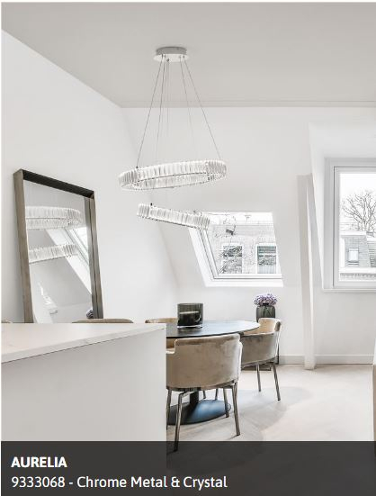 Suspensie moderna Aurelia diam 60 + 40 cm - CROM 9333068 - Nova Luce [3]