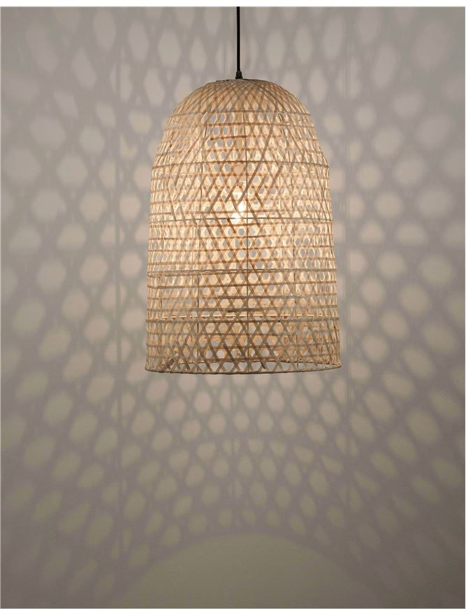 AURORA suspensie SP1 - 9586681 - Natural Bamboo Black Fabric Wire & Base [8]