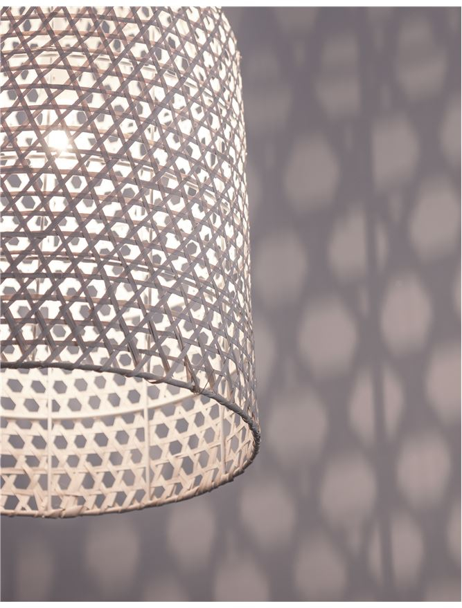 AURORA suspensie SP1 - 9586682 - White Bamboo White Fabric Wire & Base [3]