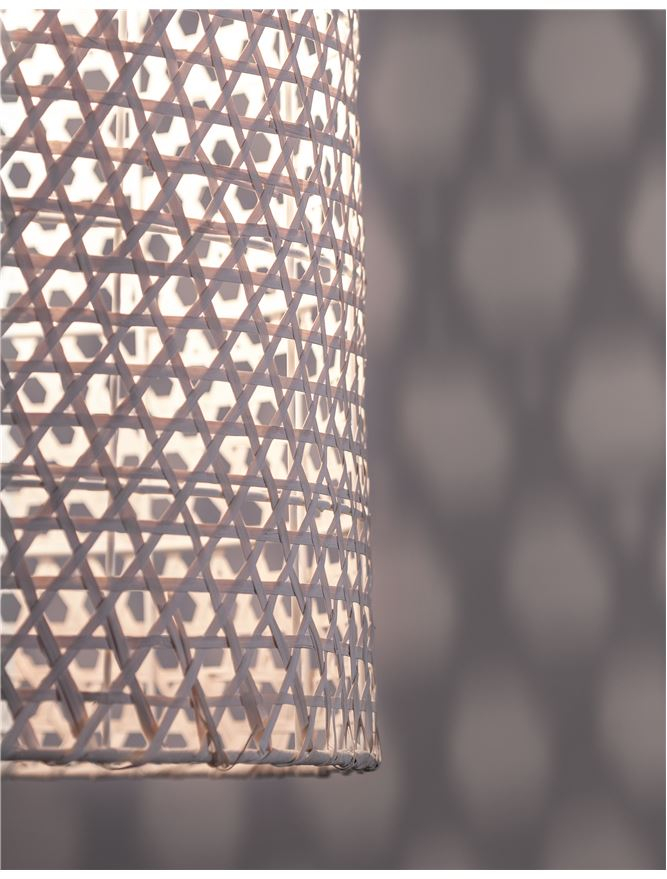 AURORA suspensie SP1 - 9586682 - White Bamboo White Fabric Wire & Base [5]