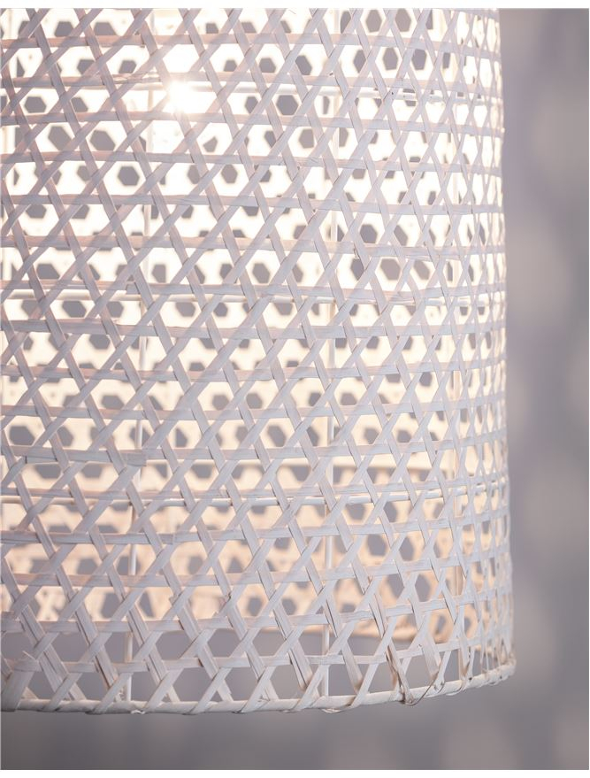 AURORA suspensie SP1 - 9586682 - White Bamboo White Fabric Wire & Base [7]