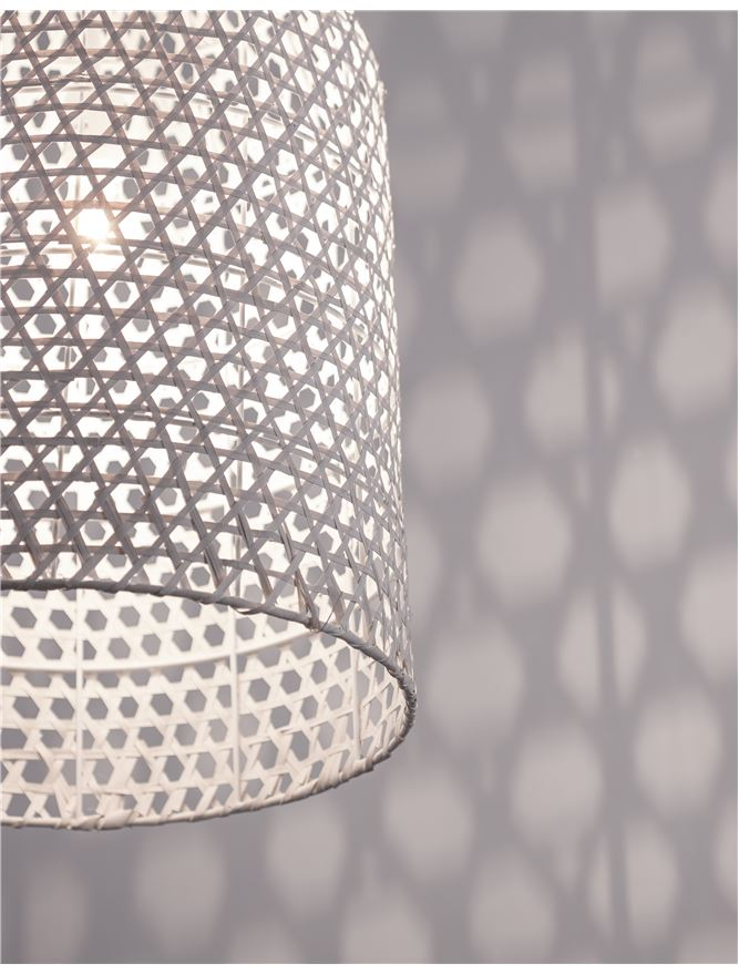 AURORA suspensie SP1 - 9586682 - White Bamboo White Fabric Wire & Base [8]