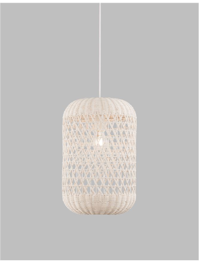AURORA suspensie SP1 - 9587162 - Ivory Ratan White Fabric Wire & Base [1]