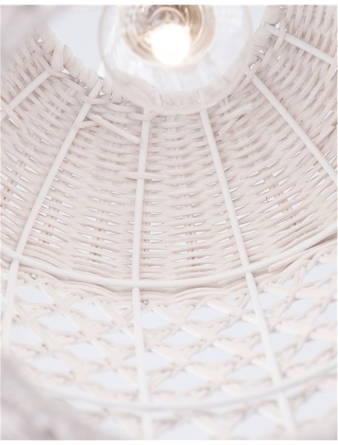 AURORA suspensie SP1 - 9587162 - Ivory Ratan White Fabric Wire & Base [7]