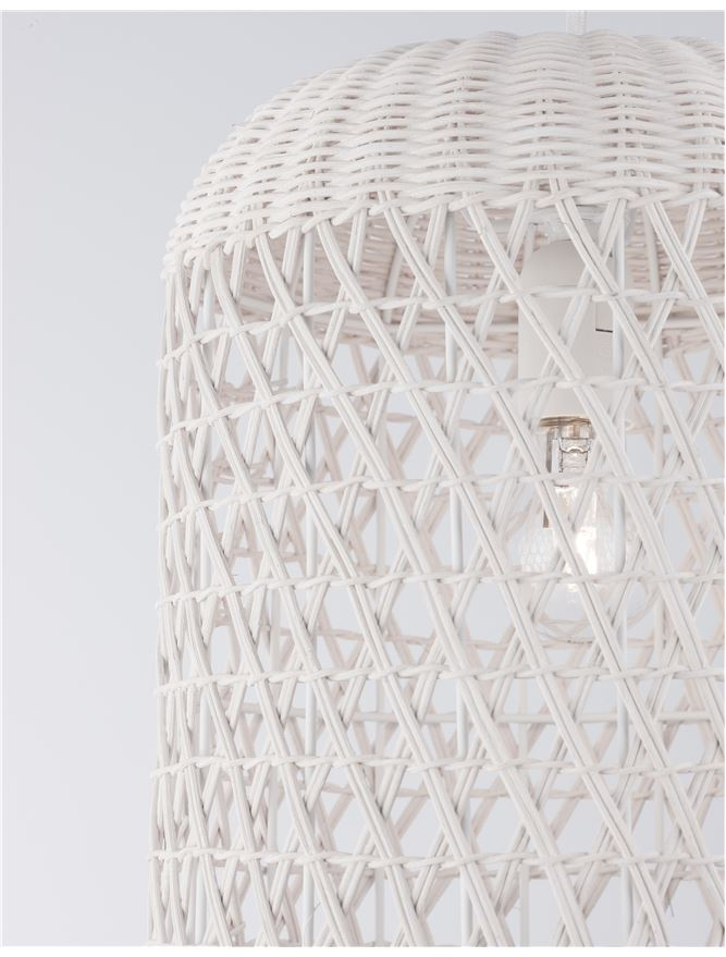 AURORA suspensie SP1 - 9587162 - Ivory Ratan White Fabric Wire & Base [4]