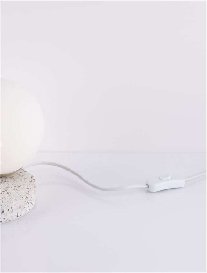 BESON veioza - 9050167 - Grey Marble Base Opal Glass [3]