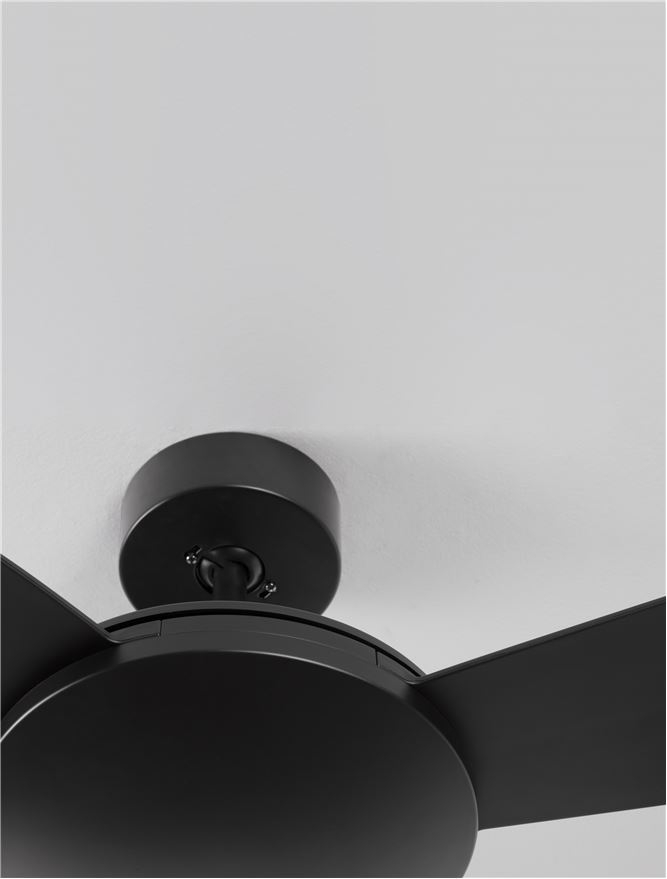 BLAIRE plafoniera - 9952365 - Aluminium Matt Black & Glass 3ABS Black Blades [5]
