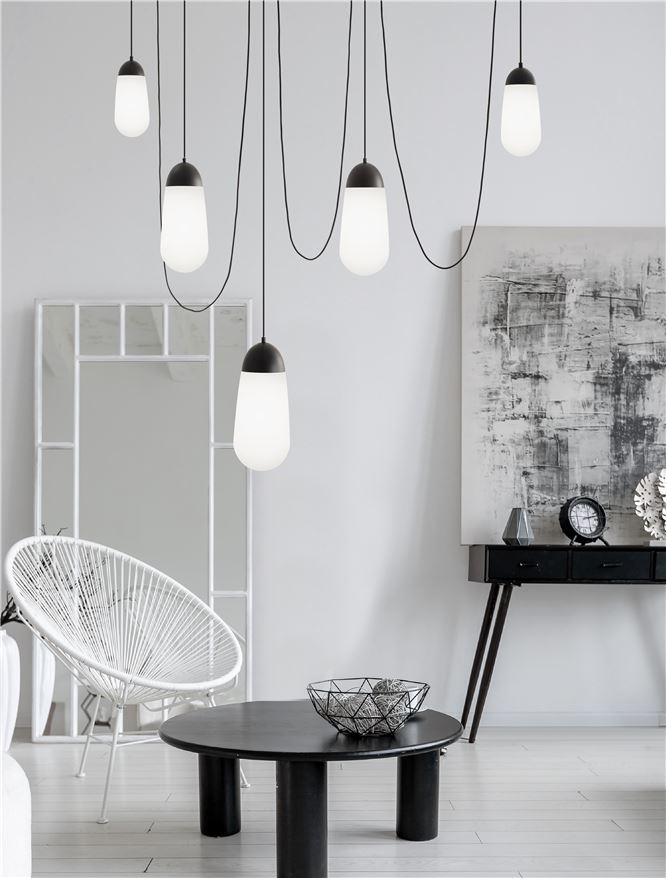 BLAKY suspensie SP5 - 9092826 - Matt Black Metal & Opal Glass [1]