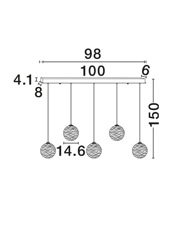 Blazik Sp5 LINE - Brass Gold Metal & Clear Glass [8]