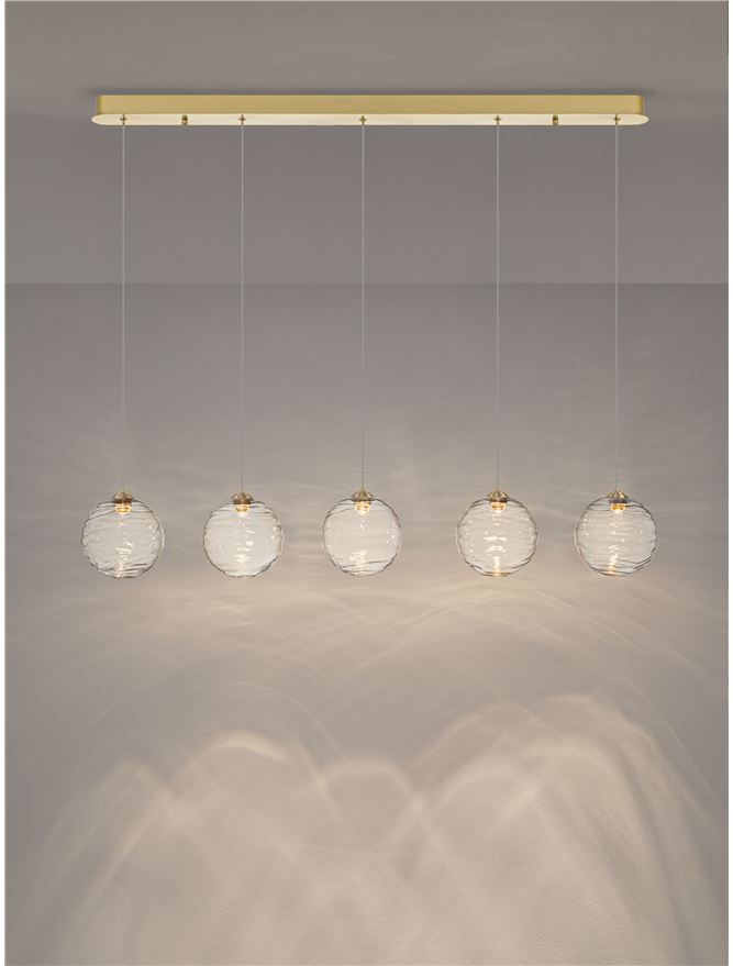 Blazik Sp5 LINE - Brass Gold Metal & Clear Glass [4]