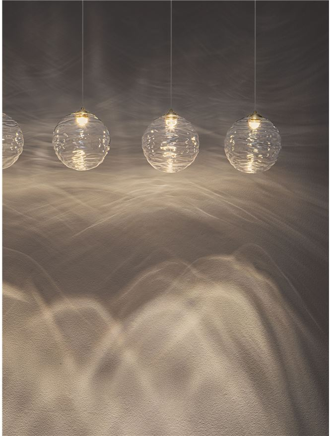 Blazik Sp5 LINE - Brass Gold Metal & Clear Glass [7]