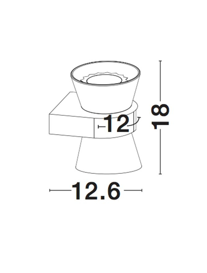 BOCCALE aplica AP2 - 1300301312 - Chrome Aluminium Clear Glass [4]