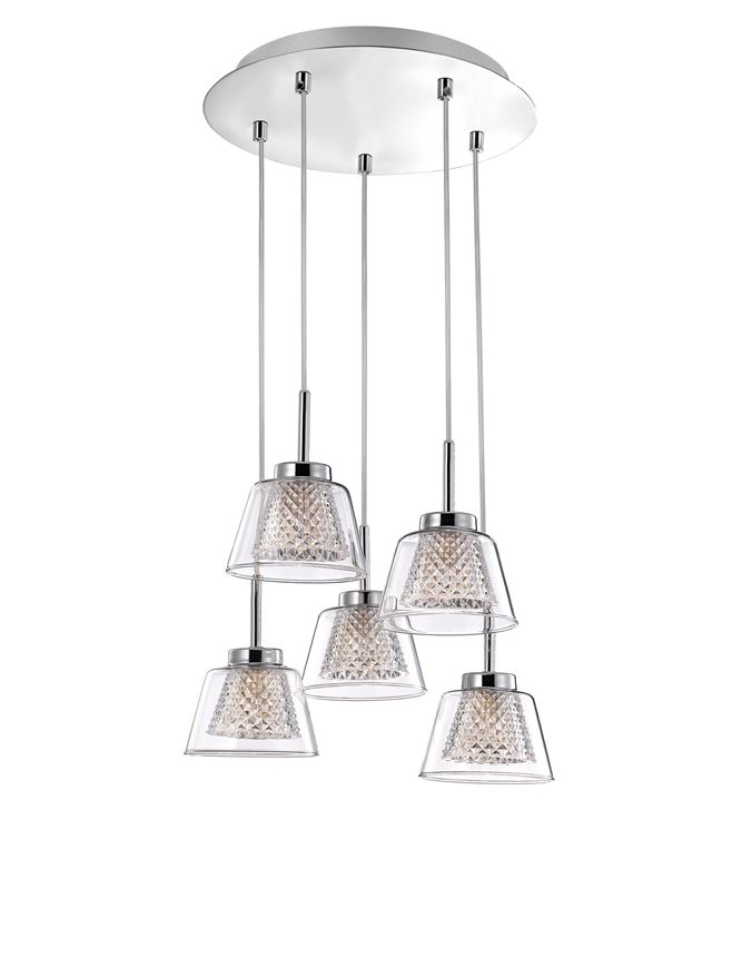 BOCCALE suspensie SP5 - 1300301305 - Chrome Aluminium Clear Glass [2]