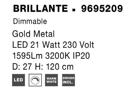 Suspensie moderna Brillante 3 brate - 9695208 - Nova Luce [4]