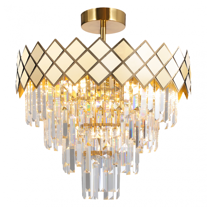 Candelabru modern Carisma - finisaj gold MILAGRO 8891 (semiplafon) [1]