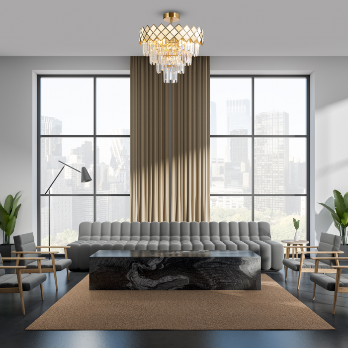 Candelabru modern Carisma - finisaj gold MILAGRO 8891 (semiplafon) [4]