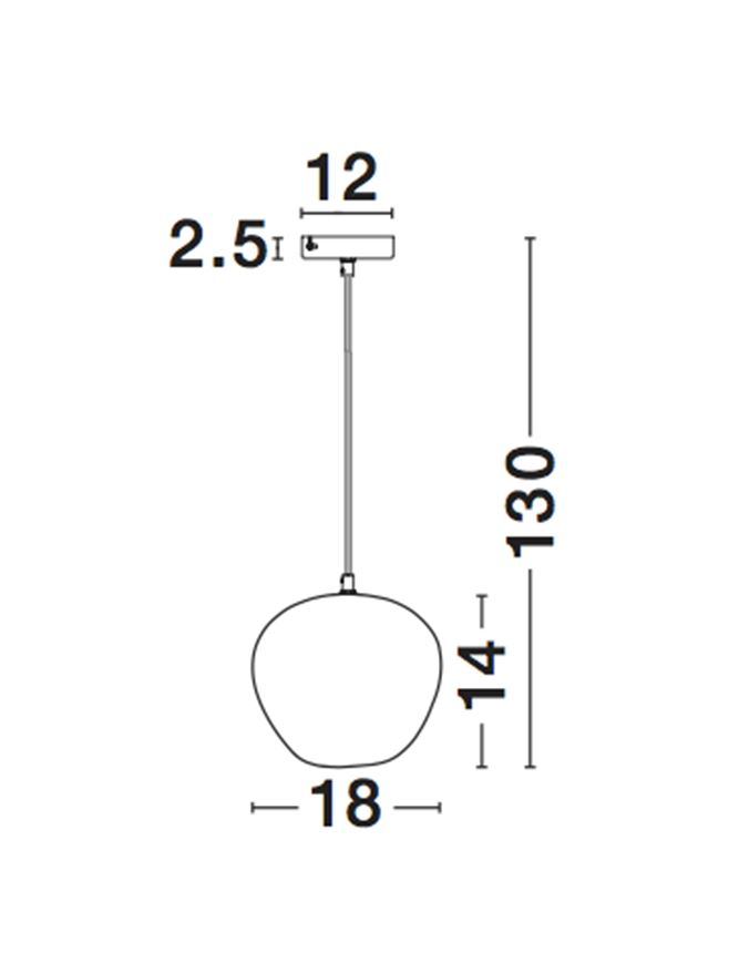 CEDRO suspensie SP1 - 8436403 - Smoky Glass Bronze & Black Metal [3]