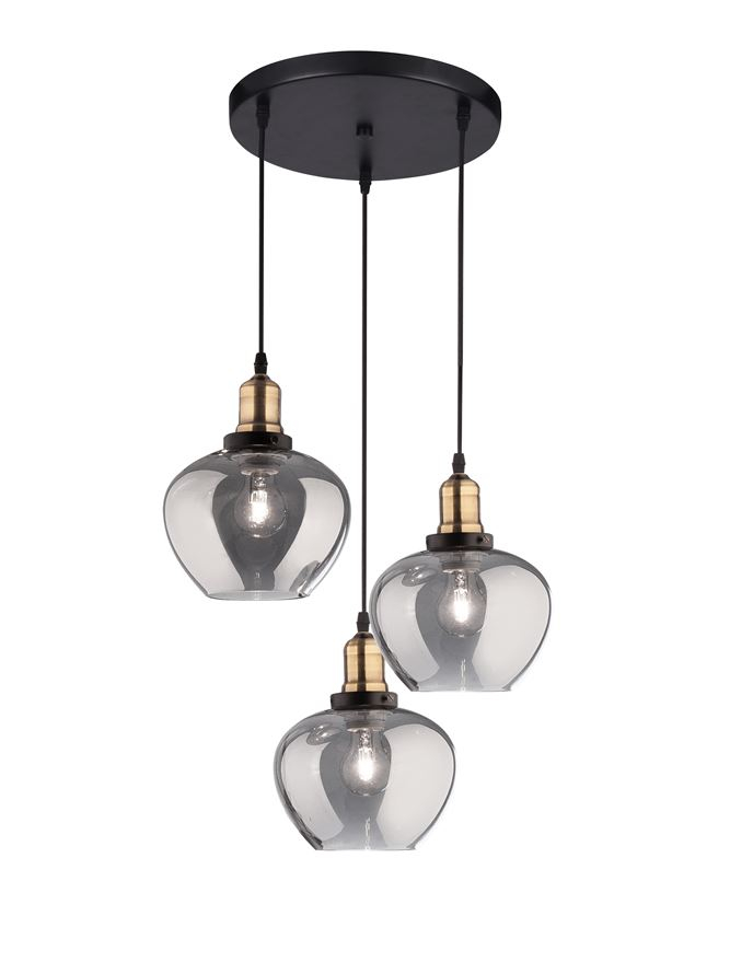 CEDRO suspensie SP3 - 8436404 - Smoky Glass Bronze & Black Metal [2]