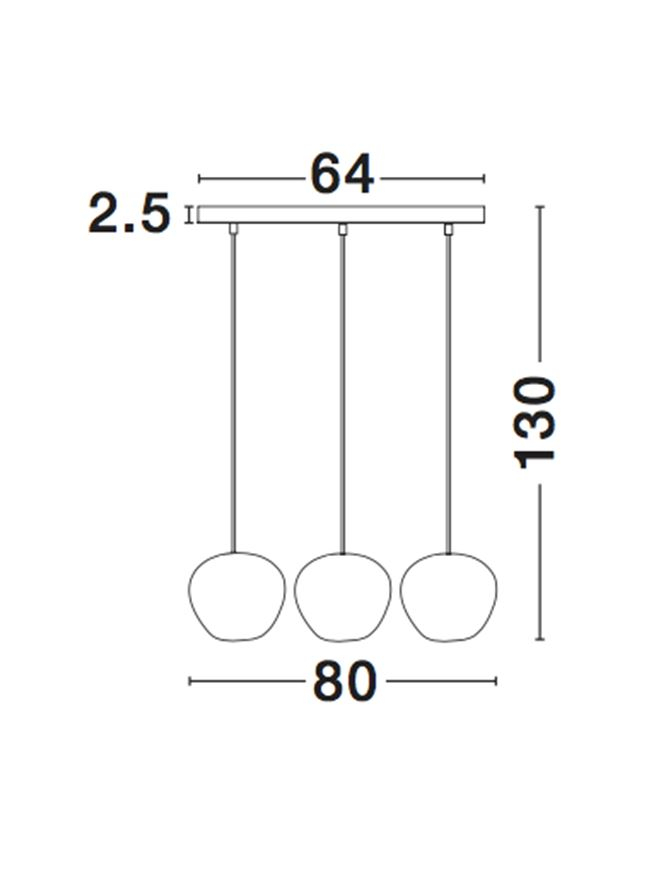 CEDRO suspensie SP3 - 8436405 - Smoky Glass Bronze & Black Metal [3]