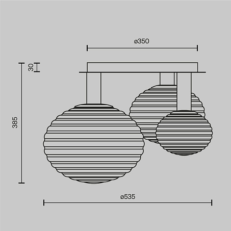 Ceiling lamp MOD268CL-03B - plafoniera Reels 3PL - black [4]