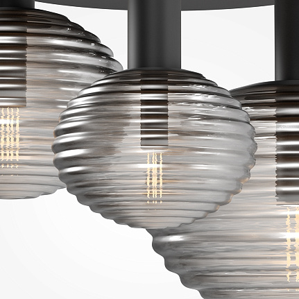 Ceiling lamp MOD268CL-03B - plafoniera Reels 3PL - black [3]