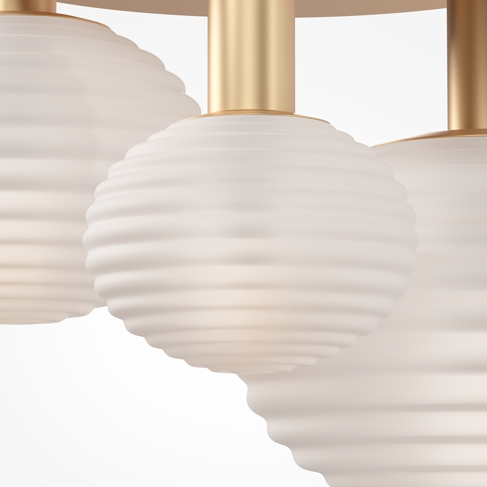 Ceiling lamp MOD268CL-03G - plafoniera Reels PL3 gold [2]