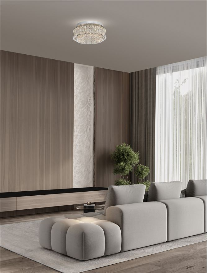 CELYSIA PL50 crom - plafoniera cristal- moderna [3]