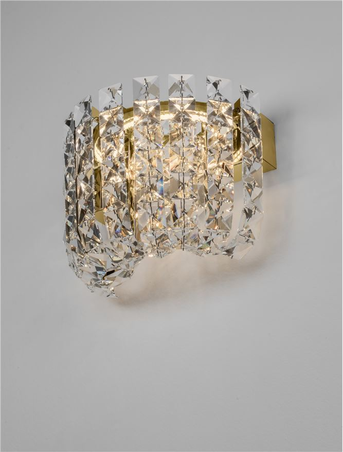 CELYSIA AP1 auriu - aplica gold - cristal - moderna [1]