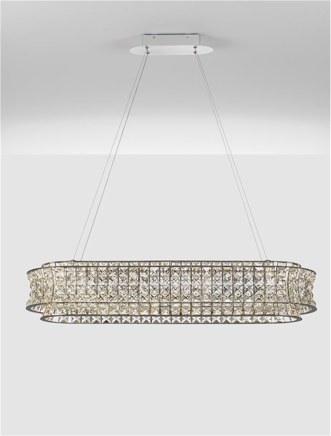 CELYSIA OVAL SP60 crom - Suspensie cristal - moderna [2]