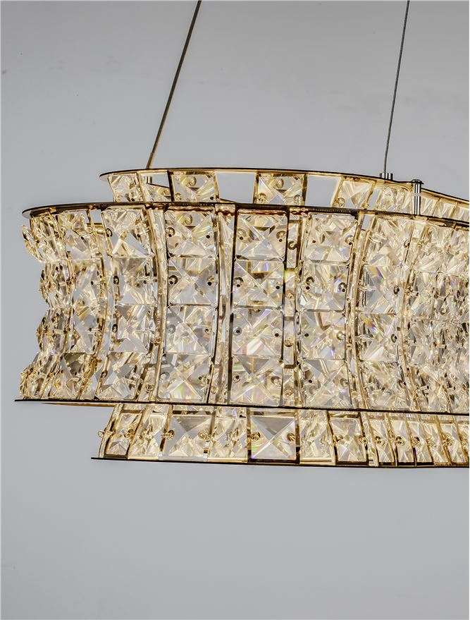 CELYSIA OVAL SP60 crom - Suspensie cristal - moderna [3]