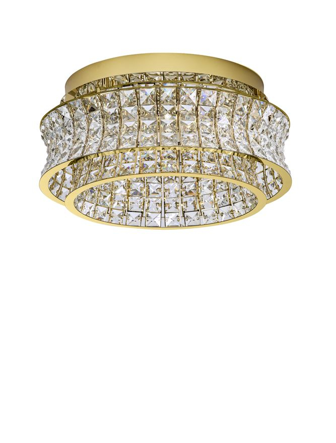 CELYSIA PL50 gold - plafoniera cristal- moderna [1]