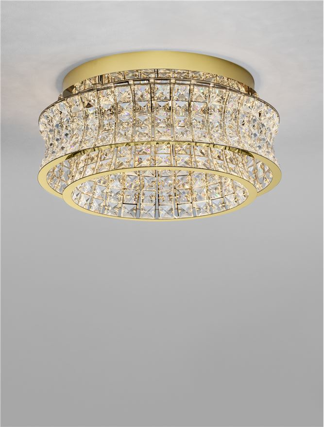 CELYSIA PL50 gold - plafoniera cristal- moderna [4]