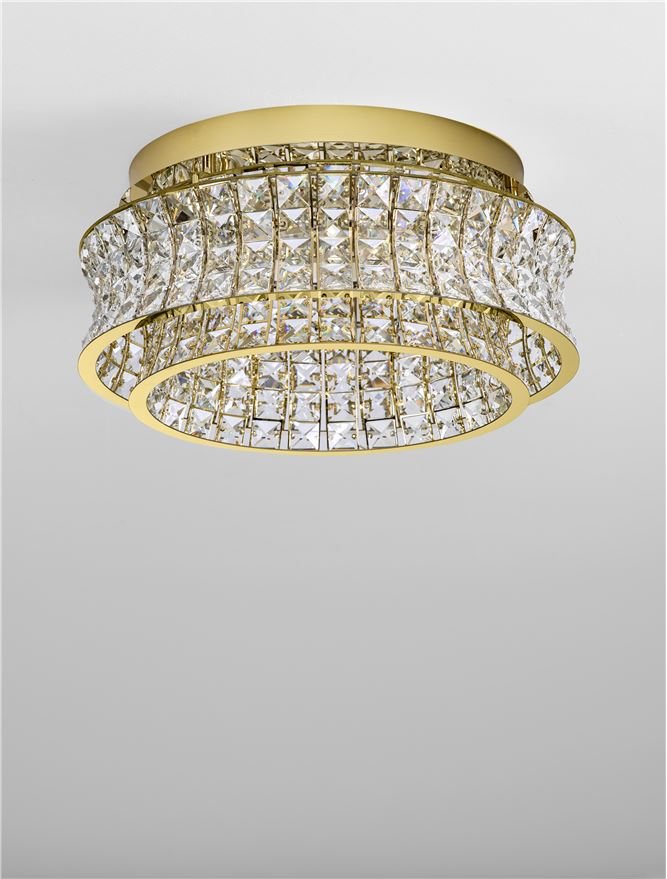 CELYSIA PL50 gold - plafoniera cristal- moderna [2]
