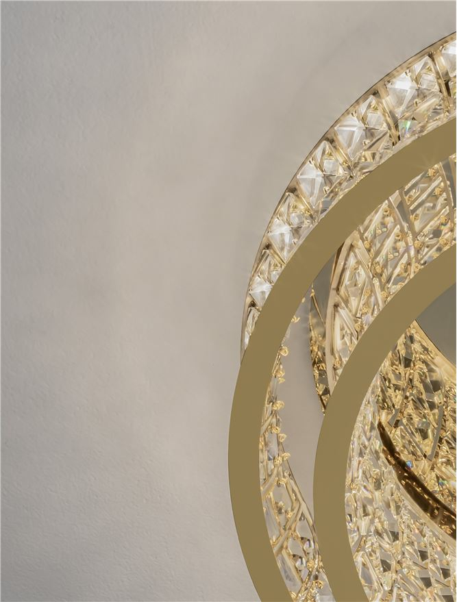 CELYSIA PL50 gold - plafoniera cristal- moderna [5]
