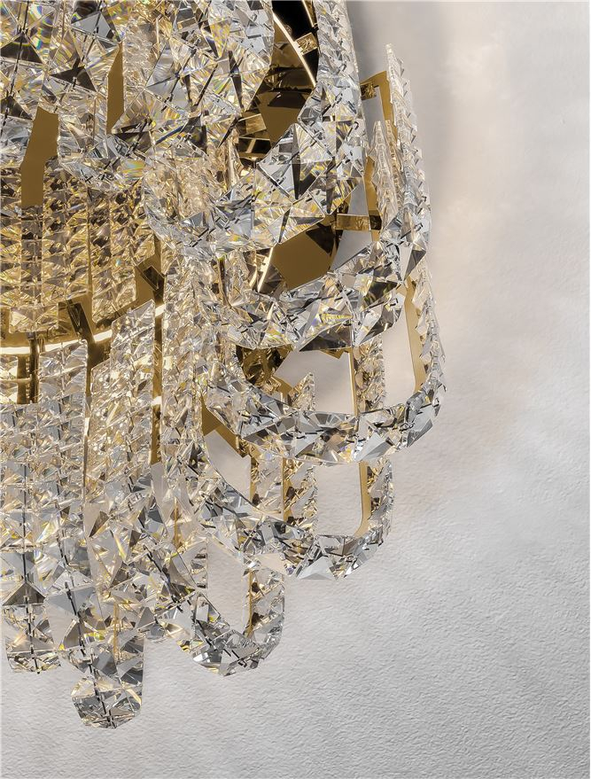 CELYSIA PL50 gold SLIM - plafoniera cristal- moderna [6]
